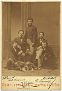 Gospoda:Popović, Veličković, Pajović, Amišić i Mirović sa psom
