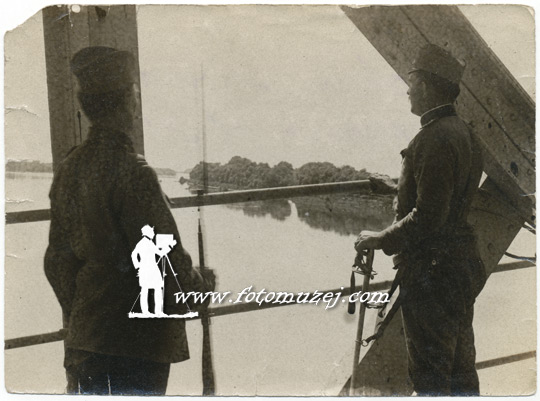 Odbrana Beograda, porušen Savski most, 1914. godine (autor Nepoznati Autor)