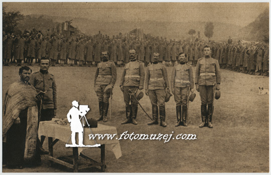 Zakletva srpskih dobrovoljaca u Vardištu, bosna 1914. godine (autor Risto Šuković)
