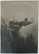 Stražar na položaju u zimu 1918. godine