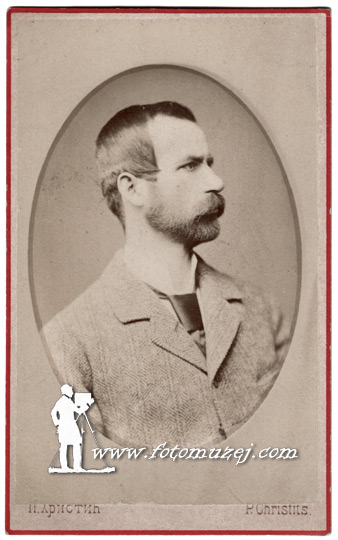Profil muškarca sa bradom i brkovima (autor Panta Hristić)