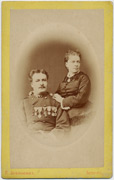 Jovan Vlahović, pešadijski major sa suprugom, oko 1880 (posle 1878)