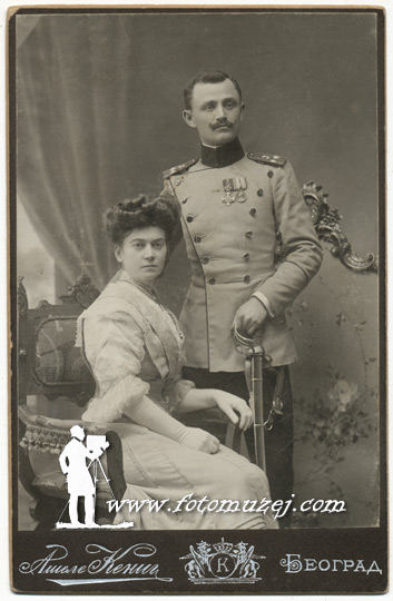 Srpski oficir sa suprugom (Atelje Kenig)