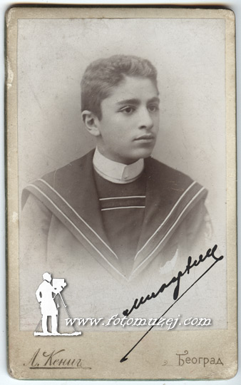 Milutin u mornarskom odelu (autor Leopold Kenig)
