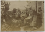 U štabu XXIII puka sa pukovnikom Plazinom kod pukovnika Vijorovića, 1917.g.
