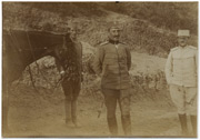 Komadant Drinske divizije pukovnik Smiljanić i major Vojinović u G. Požaru 1917.