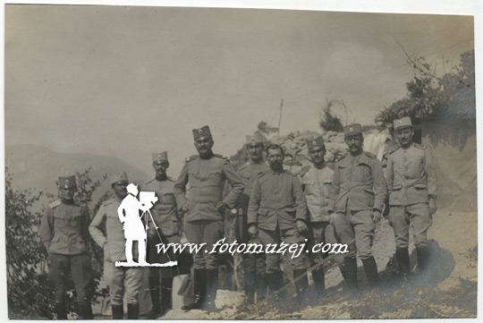 Pukovnik Tucaković sa štabom na najvišoj čuci, 1917.g. (autor V. Vuković)