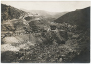Prosecanje novog puta kod mosta na Beloj vodi, južno od sela Gruništa 1917. godine